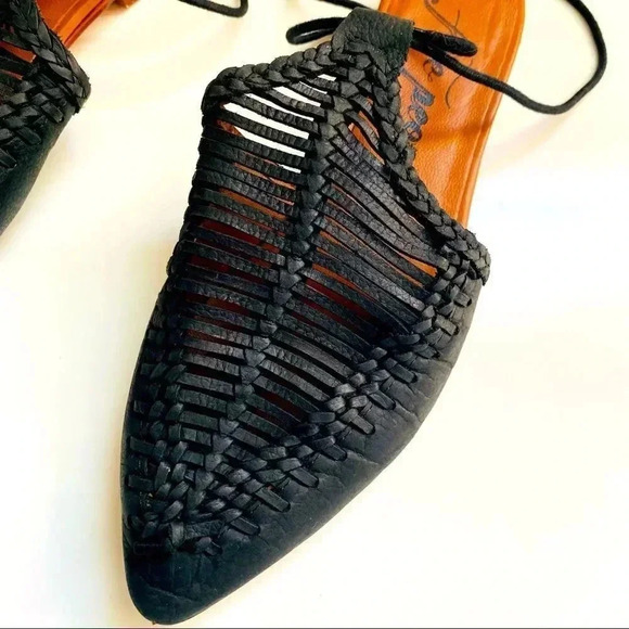 Free People Dana Woven Pointy Toe Flat Shoes - Picture 4 of 7